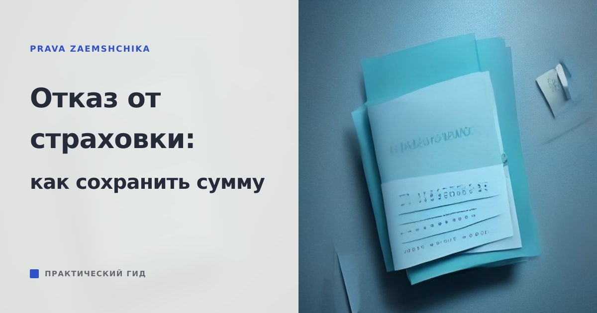 Иллюстрация к статье «Отказ от добровольного страхования жизни: как сохранить первоначальную сумму кредита»