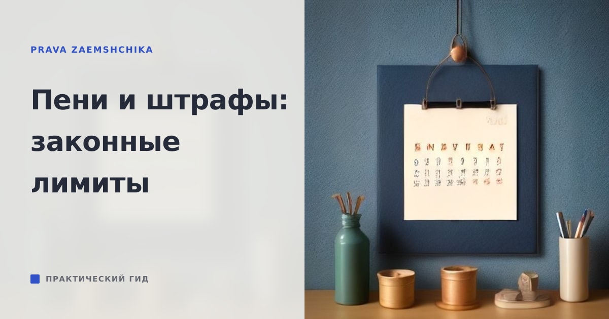 Иллюстрация к статье «Пени и штрафы при просрочке: законные лимиты начислений по потребительским займам»
